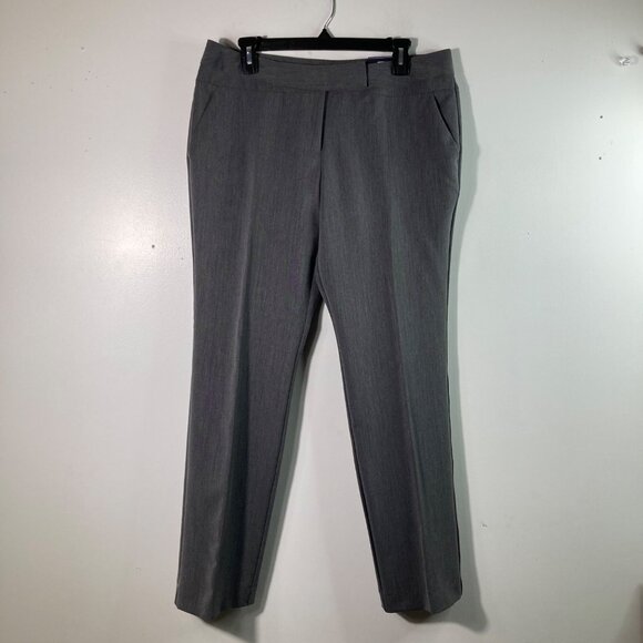 Womens Worthington Petite Modern Fit Straight Leg Pants Gray 12P NWT Polyester S - Picture 1 of 5